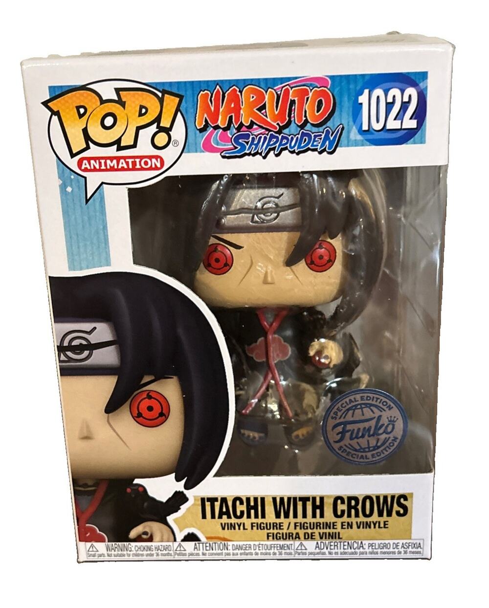 Funko Pop Animation Naruto Shippuden Itachi With Crows Special Edition #1022 New
